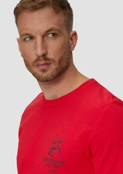 s.Oliver Kurzarmshirt mit Frontprint Artwork Rot