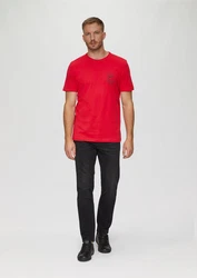 s.Oliver Kurzarmshirt mit Frontprint Artwork Rot