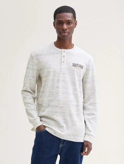 TOM TAILOR Kurzarmshirt Henley-Shirt Regular Fit
