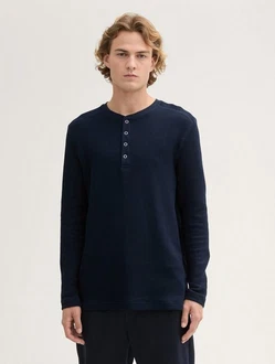 TOM TAILOR Denim T-Shirt Henley Langarmshirt