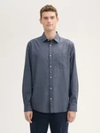 TOM TAILOR Langarmhemd Dunkelblau/Grau/Blau/Hellblau