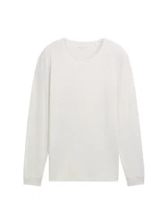 TOM TAILOR DENIM Shirt Weiß/Khaki/Grau/Creme