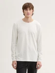 TOM TAILOR DENIM Shirt Weiß/Khaki/Grau/Creme