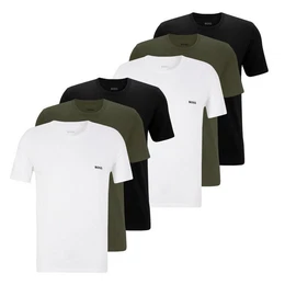 Unterziehshirt Classic T-Shirt (6-St) mit fein geripptem Rundhalsausschnitt