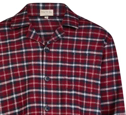 Phil & Co. Schlafanzug Casual (Set, 2-teilig) Herren Pyjama Dunkelrot/Rot