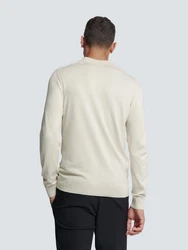 NO EXCESS Rundhalspullover Polokragen-Pullover Khaki/Beige/Creme/Rot/Weiß