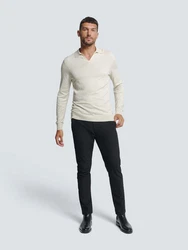 NO EXCESS Rundhalspullover Polokragen-Pullover Khaki/Beige/Creme/Rot/Weiß