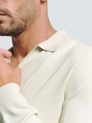 NO EXCESS Rundhalspullover Polokragen-Pullover Khaki/Beige/Creme/Rot/Weiß