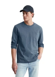 Marc O'Polo Langarmshirt Grau/Blau/Dunkelblau/Hellblau