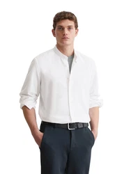 Marc O'Polo Langarmhemd Oxford Weiß/Creme