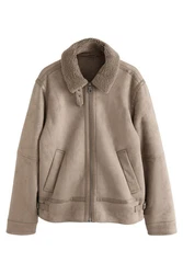 Next Fellimitatjacke Jacke mit Lammkunstfell (1-St) 