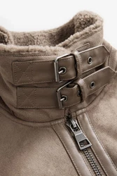 Next Fellimitatjacke Jacke mit Lammkunstfell (1-St) 