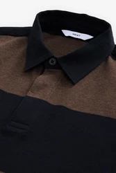Next Rugbyshirt  Braun/Dunkelgrün/Dunkelbraun/Khaki/Beige