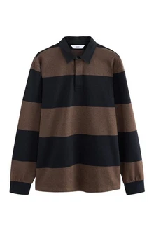 Next Rugbyshirt  Braun/Dunkelgrün/Dunkelbraun/Khaki/Beige