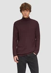 QS Strickpullover mit Rollkragen pflaume