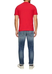 s.Oliver Kurzarmshirt mit Frontprint Artwork Rot