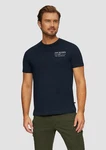 s.Oliver Kurzarmshirt mit Frontprint Artwork Dunkelblau