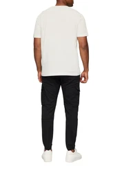 QS Kurzarmshirt T-Shirt aus Jersey mit Print Beige/Weiß