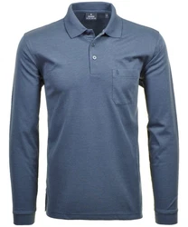 RAGMAN Shirt uni regular fit Blau/Dunkelblau/Hellblau/Grau