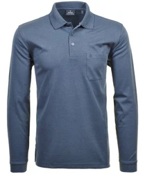 RAGMAN Shirt uni regular fit Blau/Dunkelblau/Hellblau/Grau