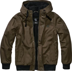 Brandit Winterjacke Essential Jacket Dunkelgrün/Khaki/Braun