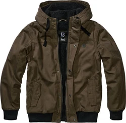 Brandit Winterjacke Essential Jacket Dunkelgrün/Khaki/Braun