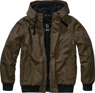 Brandit Winterjacke Essential Jacket Dunkelgrün/Khaki/Braun