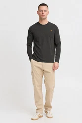 Indicode Longsleeve IDPhillo Dunkelgrau/Grau/Khaki/Dunkelgrün