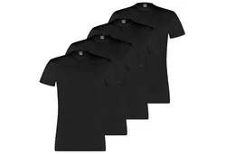 PUMA T-Shirt Basic mit Markenlabel Schwarz/Dunkelblau
