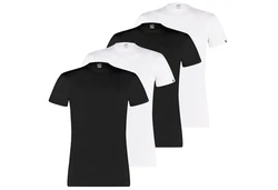PUMA T-Shirt Basic mit Markenlabel Schwarz/Weiß