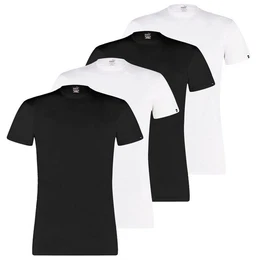 T-Shirt Basic mit Markenlabel am rmelrand im 4er Pack