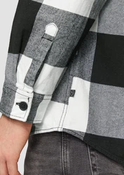QS Langarmhemd Relaxed Fit Braun/Hellblau/Weiß/Rot/Hellgrau/Schwarz