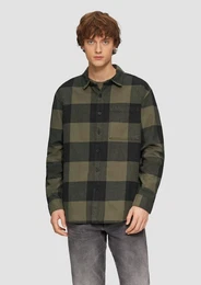 Langarmhemd Relaxed Fit: Flanellhemd mit Brusttasche Waschung