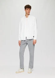 s.Oliver Langarmhemd Regular Fit Button-Down Kragen Weiß
