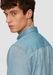 s.Oliver Langarmhemd Regular Fit Button-Down Kragen Hellblau/Blau