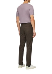 s.Oliver BLACK LABEL Kurzarmshirt Jerseyshirt im Slim Fit Lila
