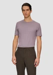 s.Oliver BLACK LABEL Kurzarmshirt Jerseyshirt im Slim Fit Lila