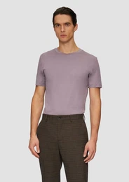 Kurzarmshirt Jerseyshirt im Slim Fit aus merzerisierter Baumwolle