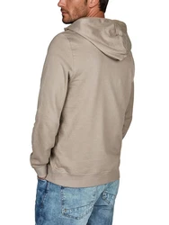 MUSTANG Kapuzenpullover Printed Hoodie Bennet Regular Fit Streetware Sweatshirt Beige/Braun/Khaki