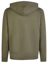 MUSTANG Kapuzenpullover Printed Hoodie Bennet Regular Fit Streetware Sweatshirt Dunkelgrün/Grün