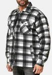 Egomaxx Langarmhemd Fleece Hemd Holzfäller Arbeiterjacke (2595) Weiß/Grau (2595)