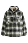 Next Hemdjacke mit Teddyfutter und Kapuze Dunkelgrün/Creme/Grün
