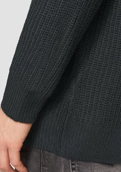 QS Strickpullover mit Rippstruktur Dunkelgrau/Schwarz/Dunkelblau/Dunkelgrün