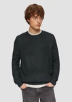 QS Strickpullover mit Rippstruktur Dunkelgrau/Schwarz/Dunkelblau/Dunkelgrün