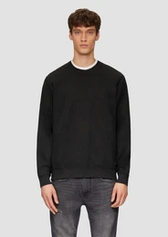 Sweatshirt Sweatshirt aus Jacquard in Strick-Optik Logo