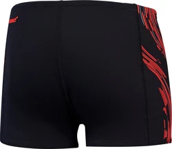 Speedo Badehose Mens Tech Panel Aquashort SCHWARZ/SIRENENROT
