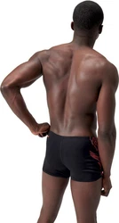 Speedo Badehose Mens Tech Panel Aquashort SCHWARZ/SIRENENROT