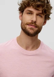 s.Oliver Kurzarmshirt T-Shirt mit Crew Neck Rosa/Lila