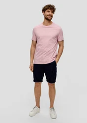 s.Oliver Kurzarmshirt T-Shirt mit Crew Neck Rosa/Lila
