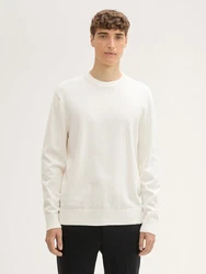 TOM TAILOR Pullover Weiß/Creme/Beige/Khaki